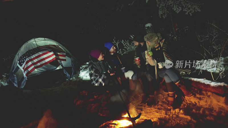 冬季登山露营