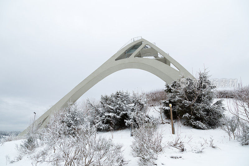 滑雪跳台在Winterberg，德国