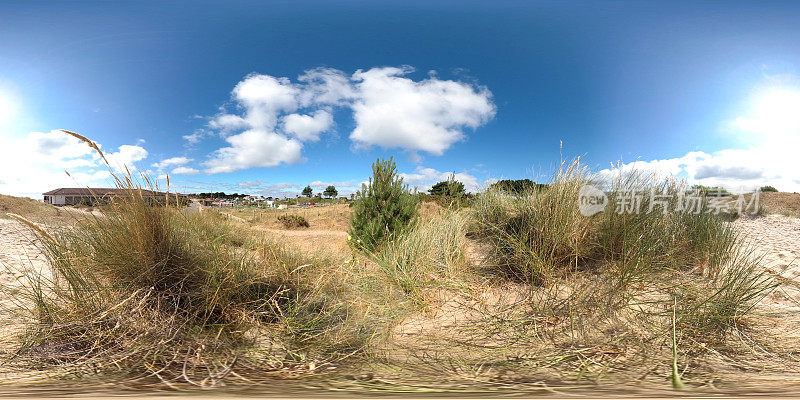 360度VR视角的沙丘朝向普尔的沙洲
