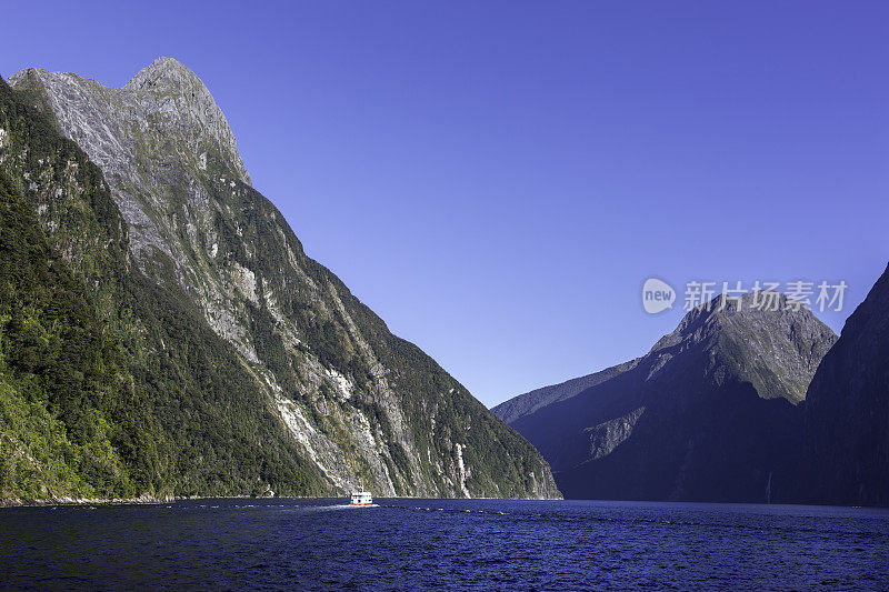 米尔福德声音景观全景，南岛，新西兰