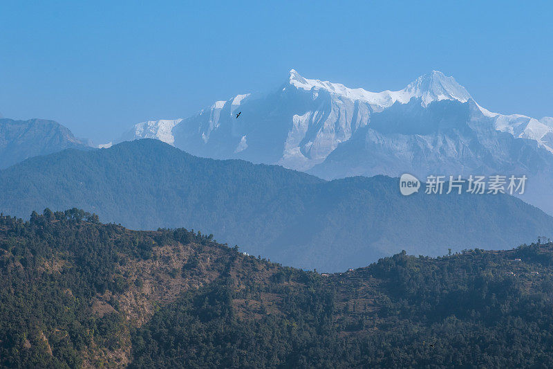 安娜普纳峰在尼泊尔喜马拉雅山