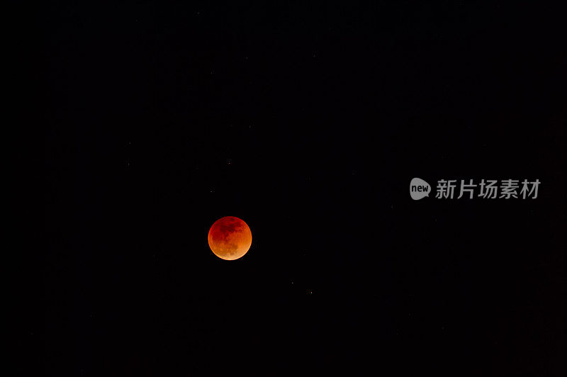 2018年1月31日，中国北京令人惊叹的月食照片
