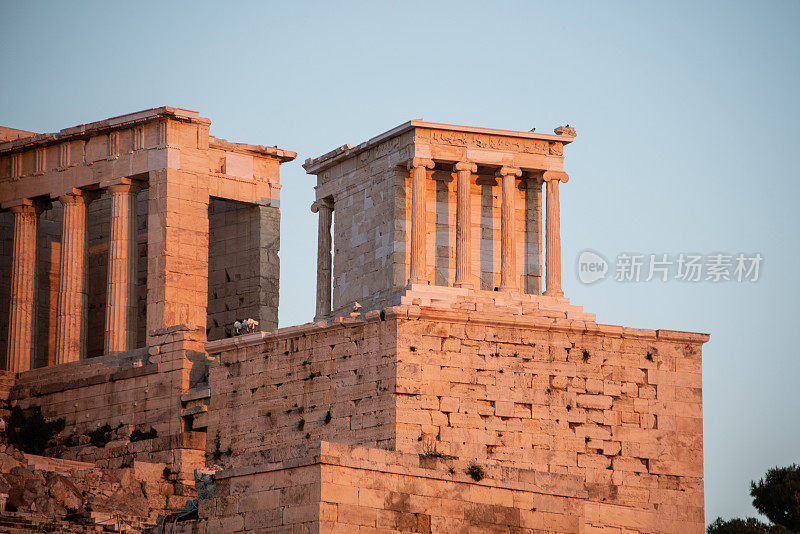 希腊雅典卫城的雅典娜耐克神庙