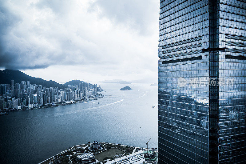 西九龙及维多利亚港全景