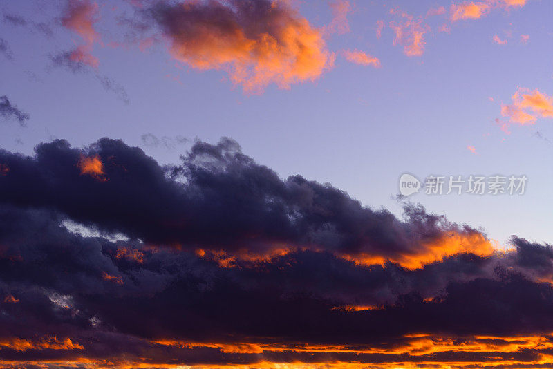 充满活力的日落天空替换背景