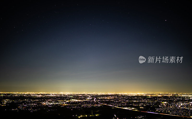 名古屋和横市的星空夜景