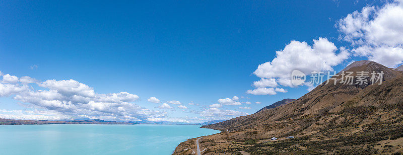 普卡基湖和南阿尔卑斯山，库克山路，本奥豪，新西兰80号州公路