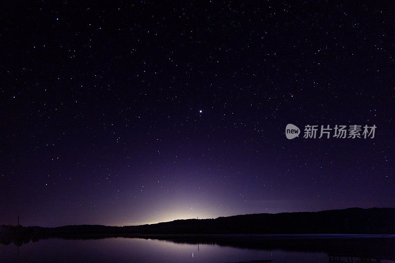 湖面上的星夜