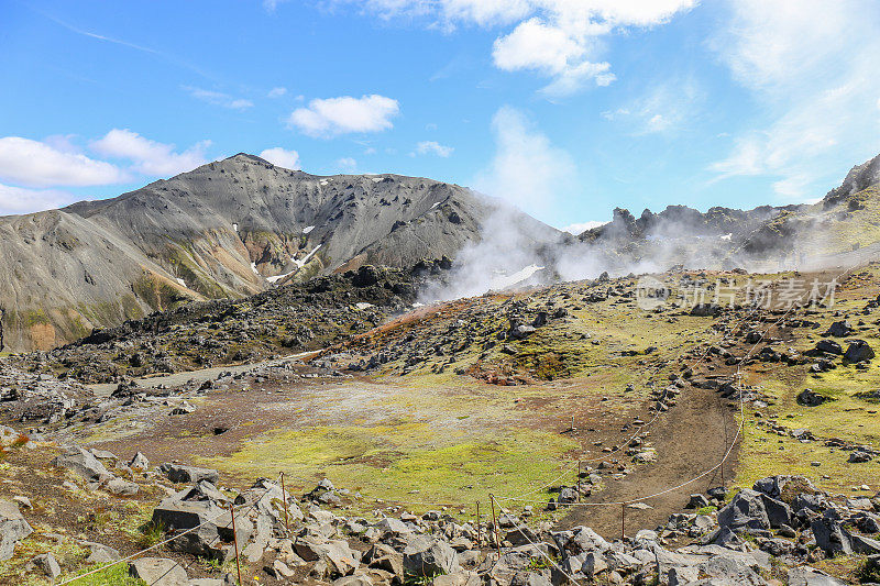 冰岛的火山景观