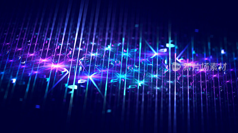超宇宙Web3网络NFT光纤抽象未来主义霓虹灯LED荧光灯舞台灯光连接彩色技术紫色网格像素化火花电缆图案重复折射丛复杂性孟加拉火复制空间线蒸汽波分形艺术