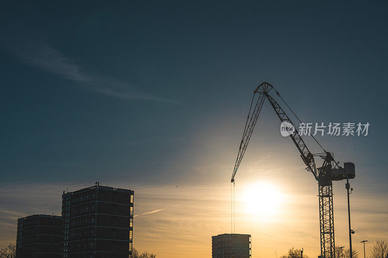 伦敦的摩天大楼和建筑工地