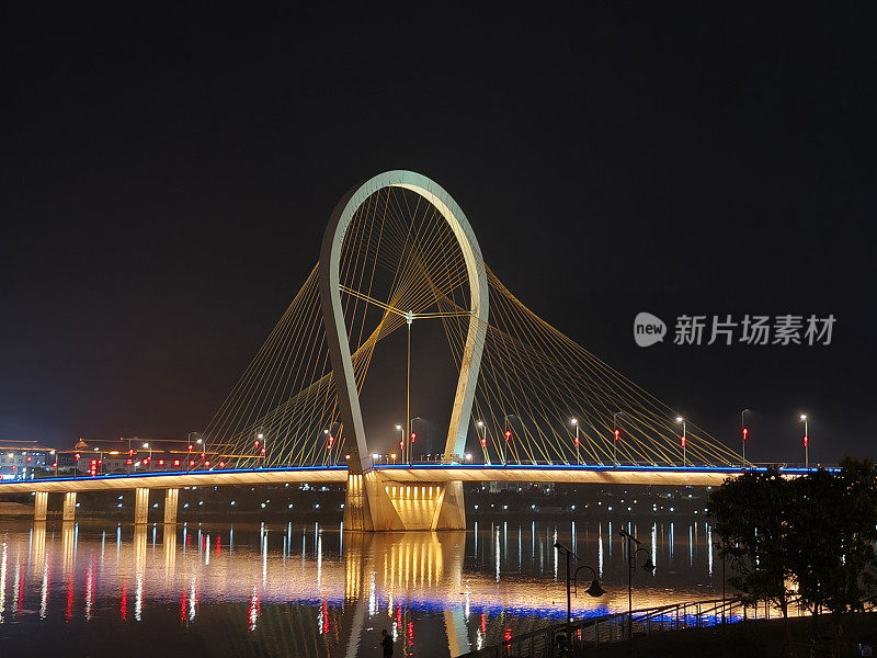 现代化建设桥梁照明夜景