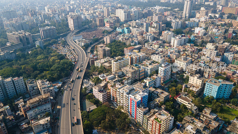 达卡市鸟瞰图