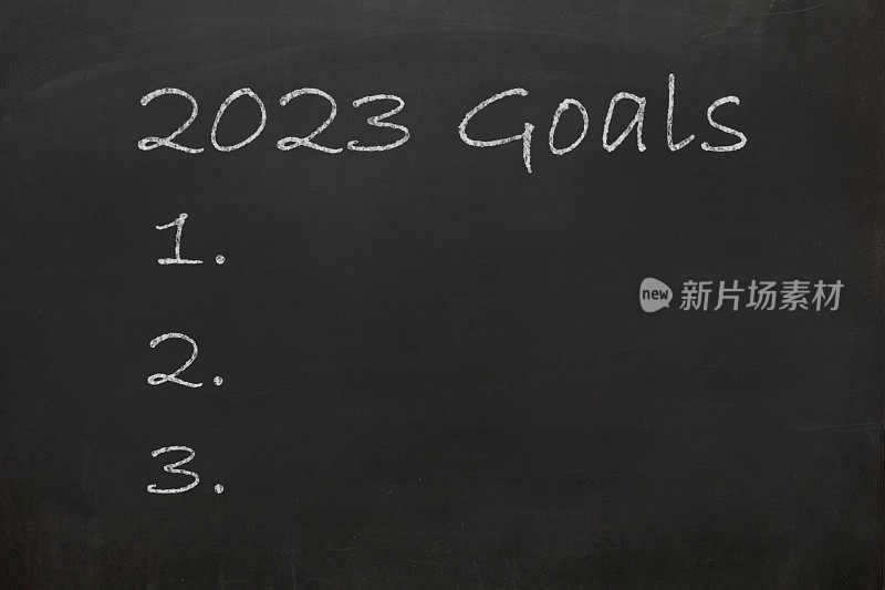 新年2023决议目标黑板