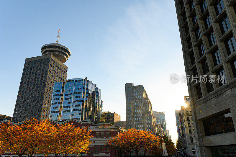 温哥华市中心的景色，BC