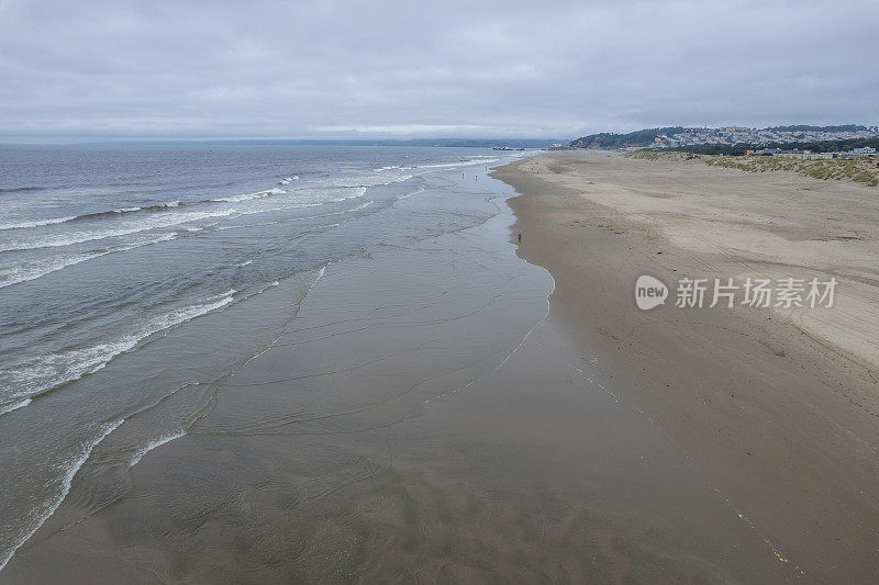 海洋海滩鸟瞰图