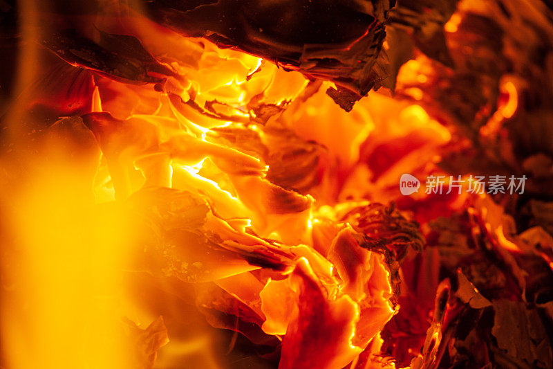 抽象灰烬图案燃烧热在火灾
