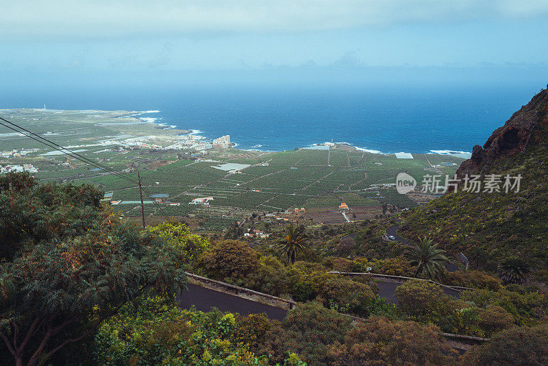 加那利群岛特内里费岛的海岸景观