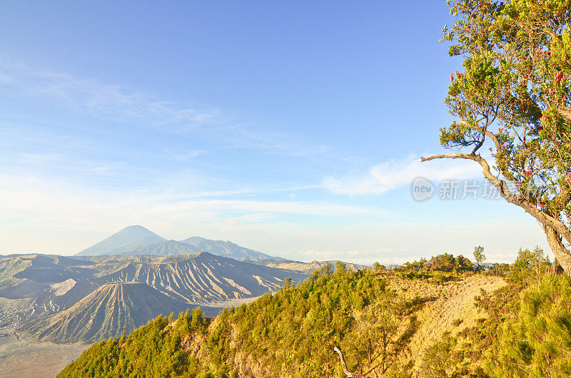东爪哇腾格塞马鲁国家公园，日出时的布罗莫火山