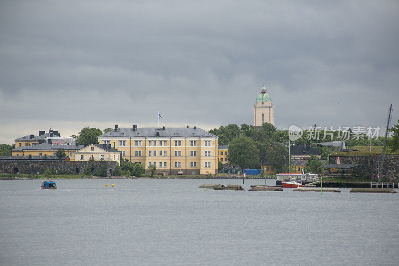 芬兰赫尔辛基瓦尔科萨里岛的古老建筑