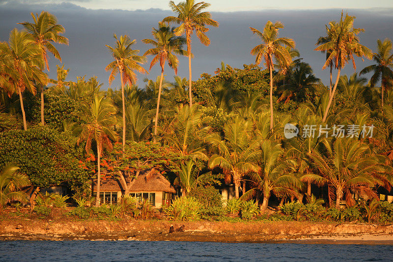 斐济岛上的土著小屋