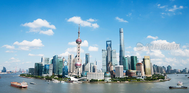 中国上海的天际线
