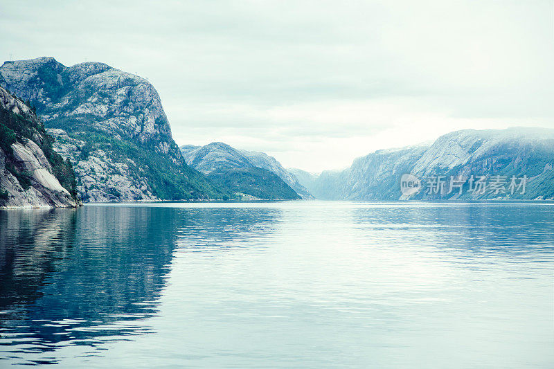 挪威吕瑟峡湾的风景。