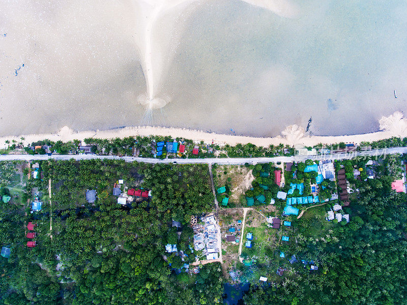 海滩地区鸟瞰图