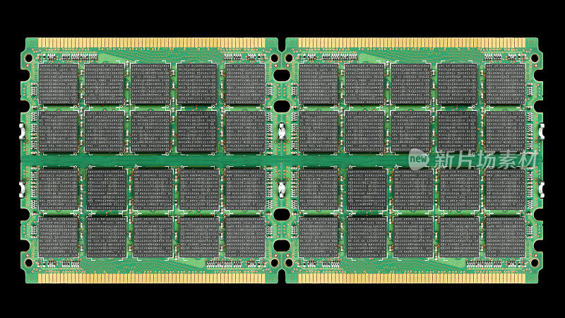 具有二进制代码的计算机ram芯片。
