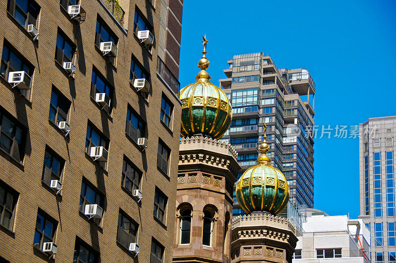 纽约，建筑对比，风格和时代的城市景观，曼哈顿