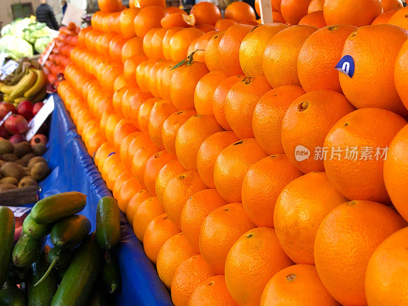 健康成熟小柑橘的食物背景