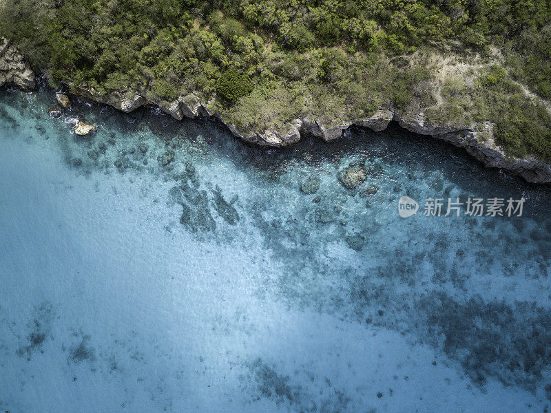 鸟瞰图的加勒比海库拉索岛