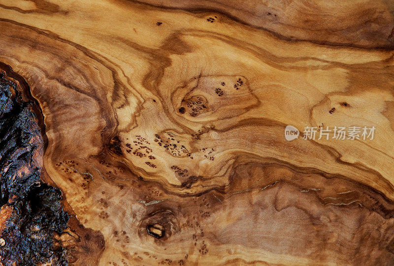 背景与旧的天然木板。棕木纹理