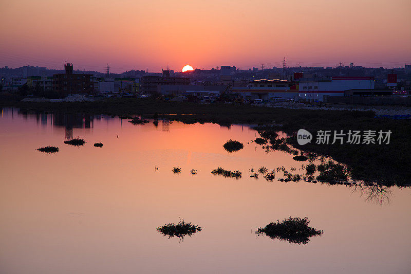 城市的黄昏