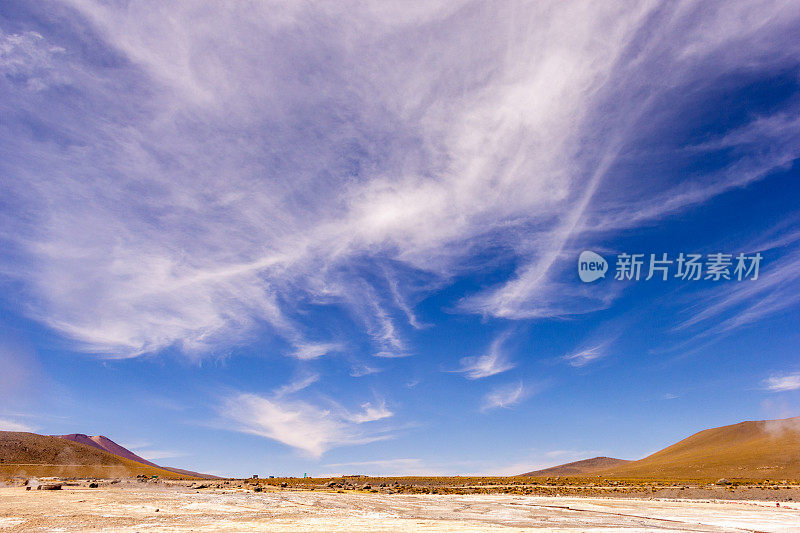 美丽的智利风景，阿塔卡马沙漠。