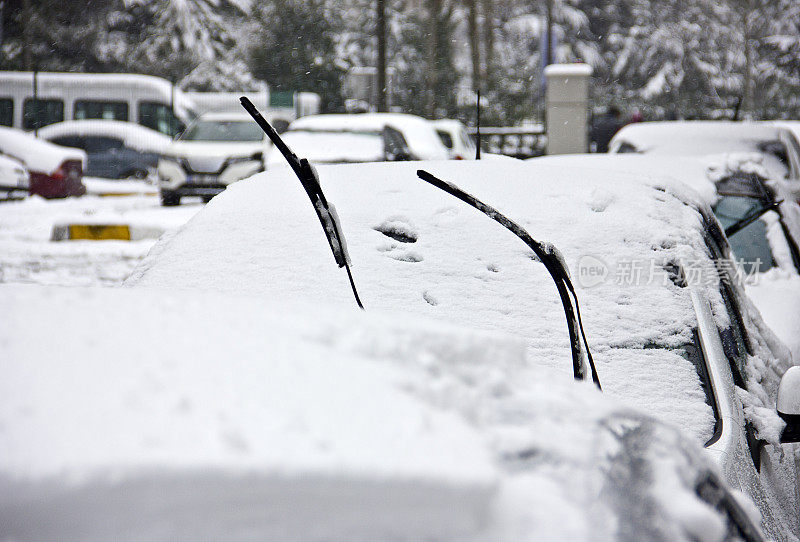 雪下的汽车