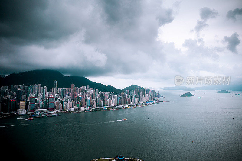 西九龙及维多利亚港全景