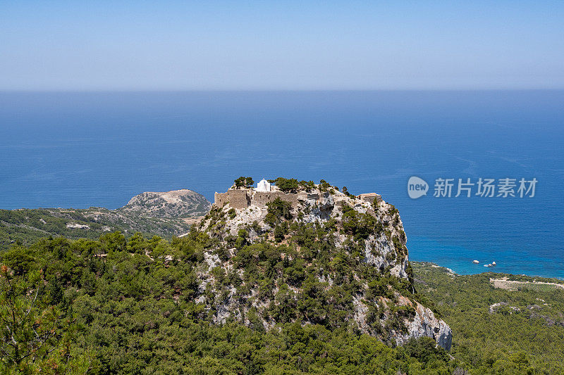 希腊罗德斯岛的独石城堡遗址