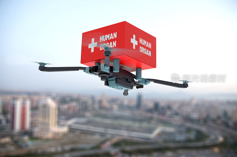运送无人机与人体器官移植在城市飞行