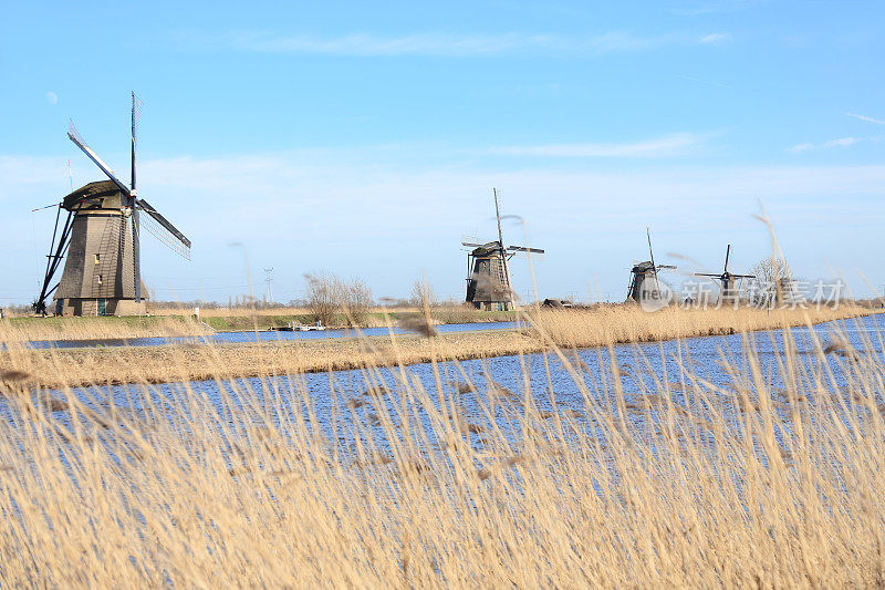 风车在Kinderdijk