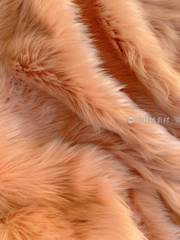 柔软的桃红色皮毛纹理。毛皮的背景