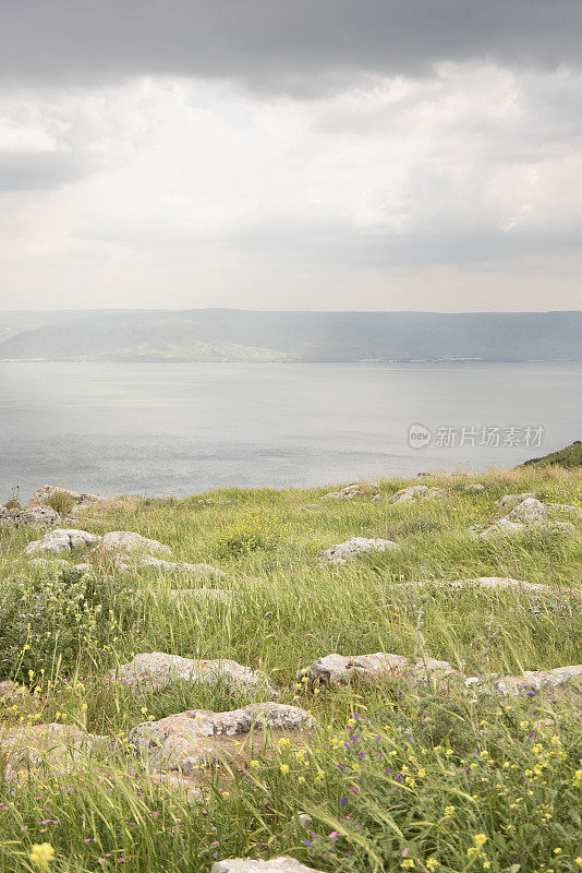 以色列提比略的Kinneret湖