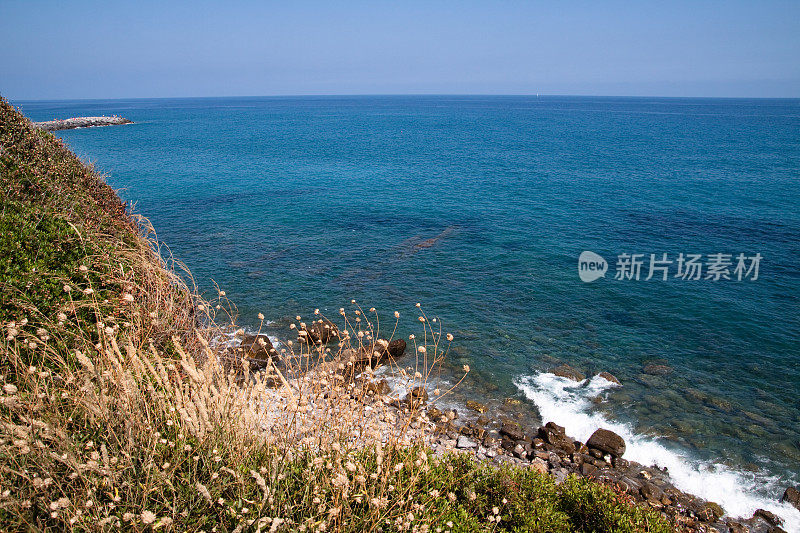 利古里亚海景，迪亚诺滨海海岸-利古里亚意大利