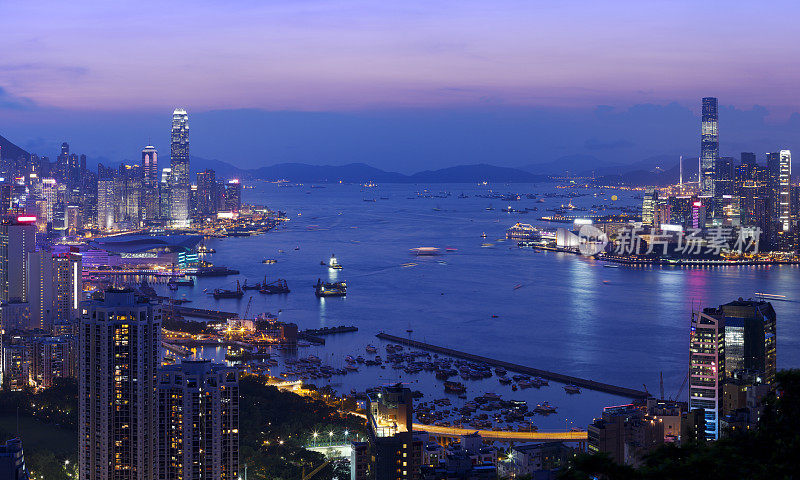 香港港湾夜景