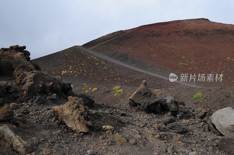 欧洲意大利西西里岛的埃特纳火山。