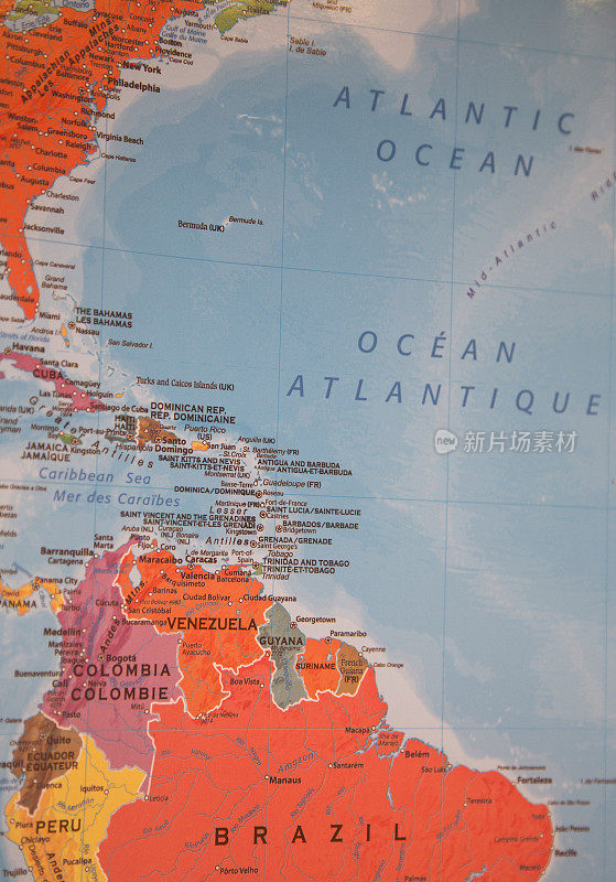 大西洋百慕大群岛地图