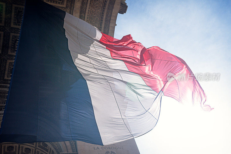 法国国旗，凯旋门