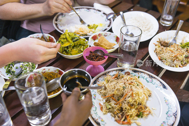 斯里兰卡的餐厅午餐