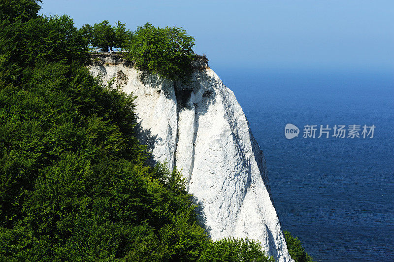 德国Rügen白垩悬崖K?nigsstuhl夏天