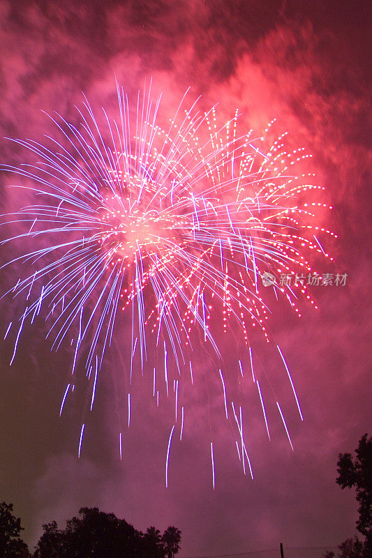 7月4日的烟花庆典，圣诞节和新年